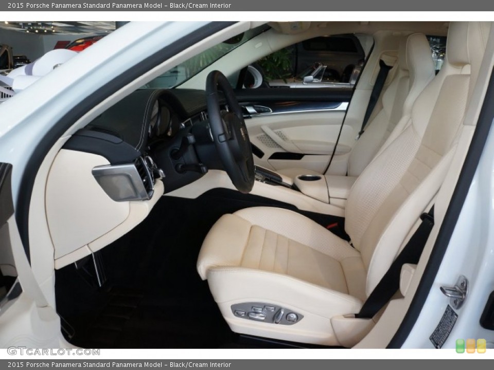 Black/Cream Interior Front Seat for the 2015 Porsche Panamera  #102566557