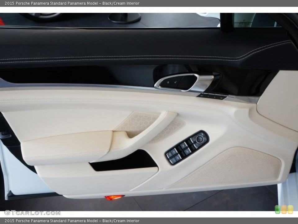 Black/Cream Interior Door Panel for the 2015 Porsche Panamera  #102566755