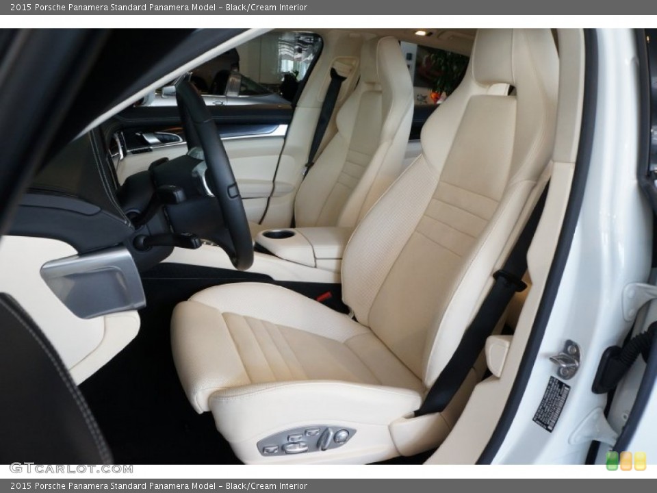 Black/Cream Interior Front Seat for the 2015 Porsche Panamera  #102566776