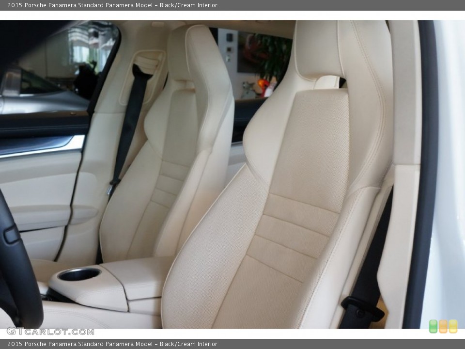 Black/Cream Interior Front Seat for the 2015 Porsche Panamera  #102566788