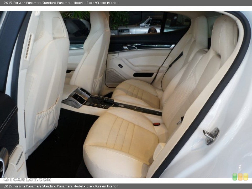 Black/Cream Interior Rear Seat for the 2015 Porsche Panamera  #102566884