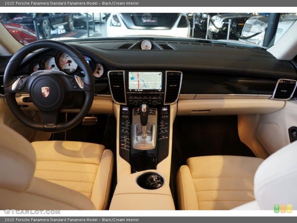 Black/Cream Interior Dashboard for the 2015 Porsche Panamera  #102567091