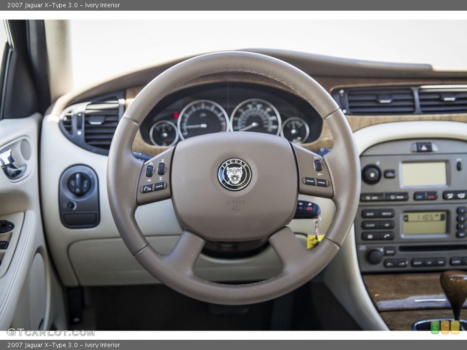 Ivory Interior Steering Wheel for the 2007 Jaguar X-Type 3.0 #102568771