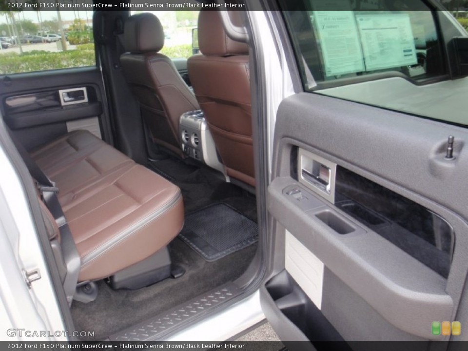 Platinum Sienna Brown/Black Leather Interior Rear Seat for the 2012 Ford F150 Platinum SuperCrew #102573925