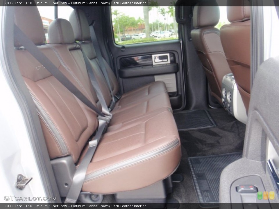 Platinum Sienna Brown/Black Leather Interior Rear Seat for the 2012 Ford F150 Platinum SuperCrew #102573946