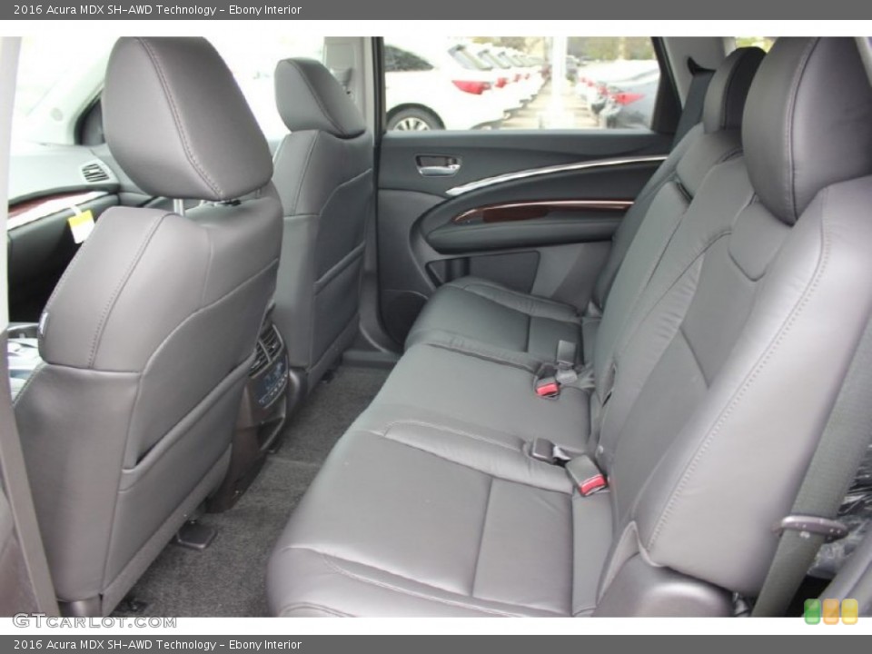 Ebony Interior Rear Seat for the 2016 Acura MDX SH-AWD Technology #102576088