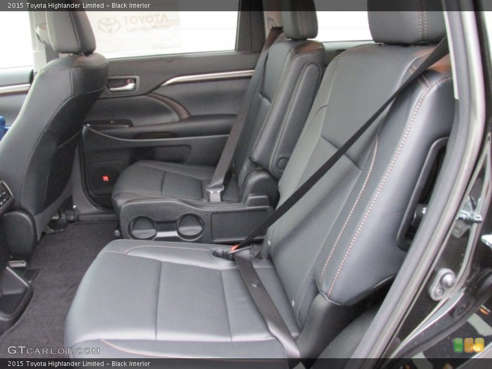 Black Interior Rear Seat for the 2015 Toyota Highlander Limited #102576478