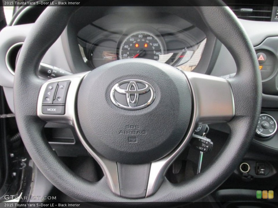 Black Interior Steering Wheel for the 2015 Toyota Yaris 5-Door LE #102578539