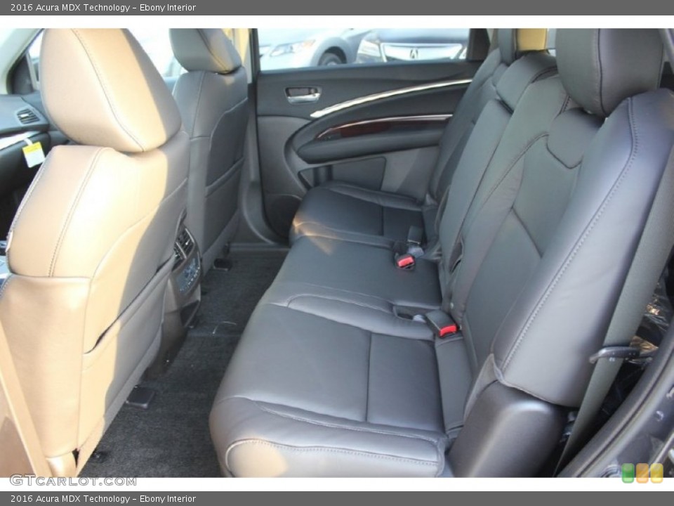 Ebony Interior Rear Seat for the 2016 Acura MDX Technology #102581236