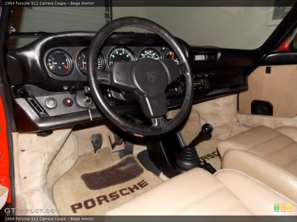 Beige Interior Photo for the 1984 Porsche 911 Carrera Coupe #102585179