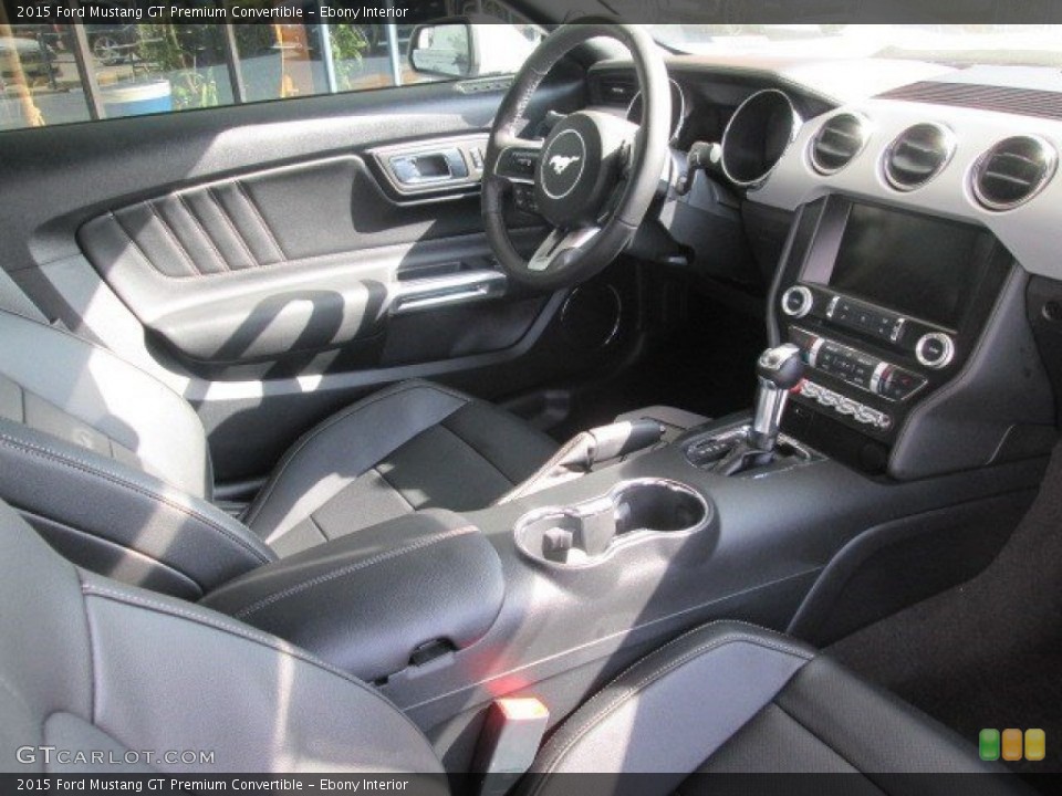 Ebony Interior Photo for the 2015 Ford Mustang GT Premium Convertible #102586085