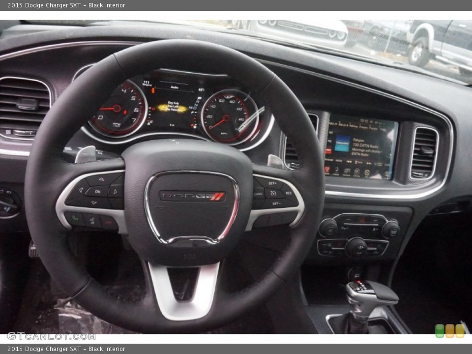 Black Interior Steering Wheel for the 2015 Dodge Charger SXT #102587330