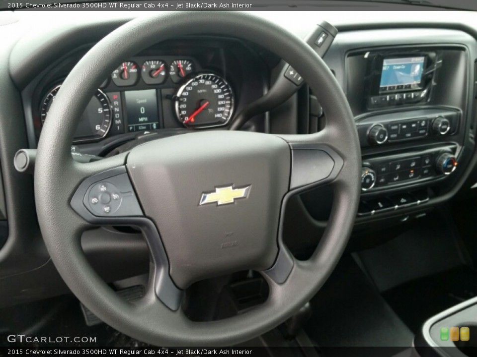 Jet Black/Dark Ash Interior Steering Wheel for the 2015 Chevrolet Silverado 3500HD WT Regular Cab 4x4 #102587678