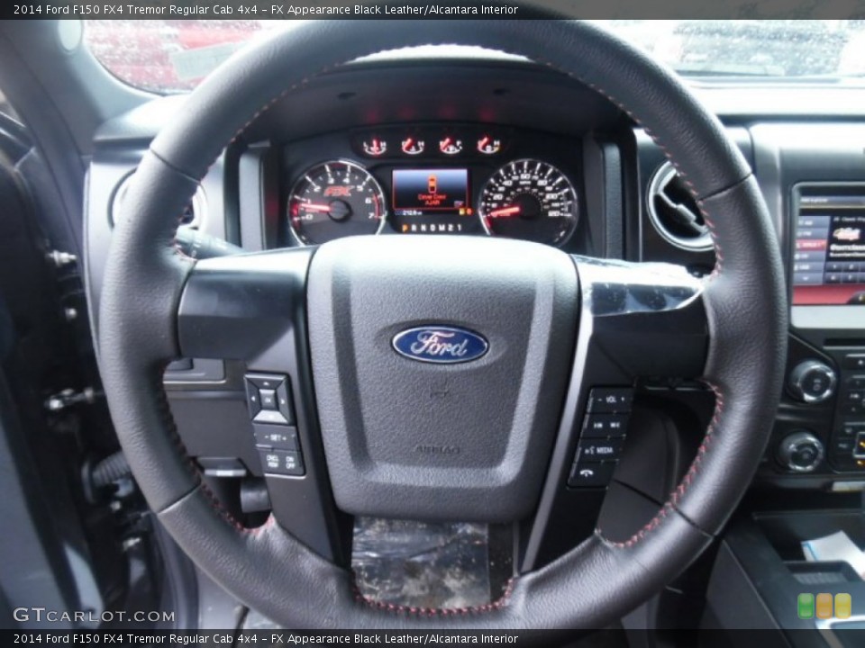 FX Appearance Black Leather/Alcantara Interior Steering Wheel for the 2014 Ford F150 FX4 Tremor Regular Cab 4x4 #102588890