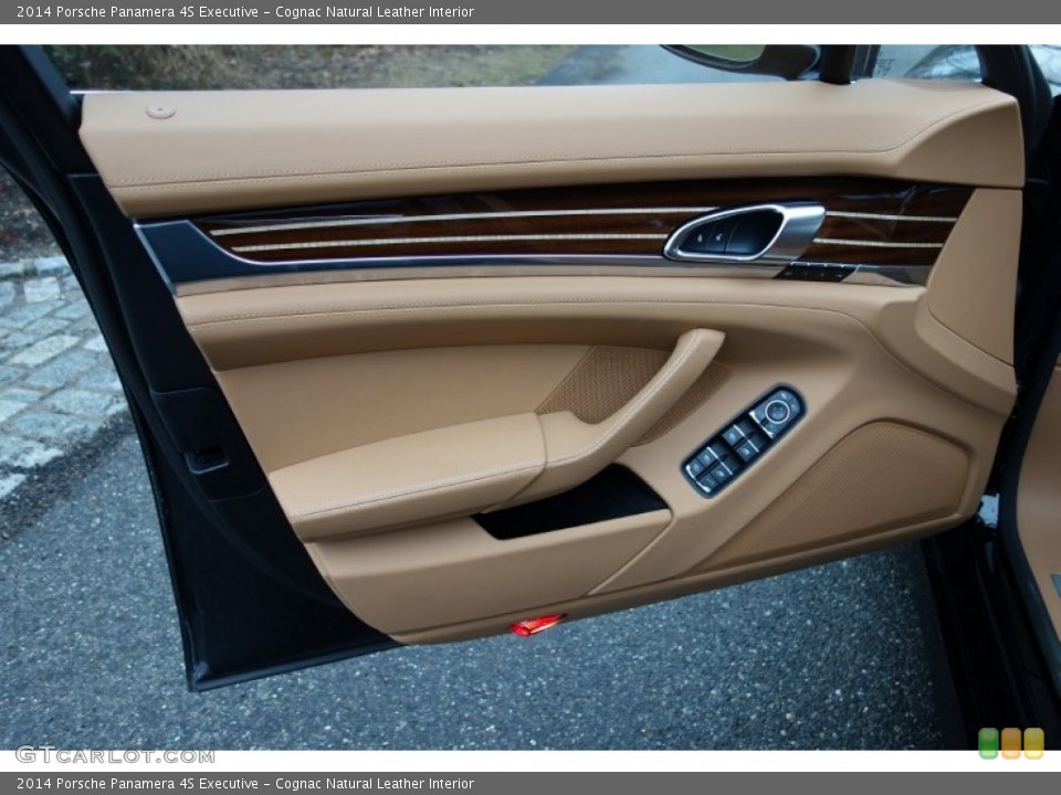 Cognac Natural Leather Interior Door Panel for the 2014 Porsche Panamera 4S Executive #102590731