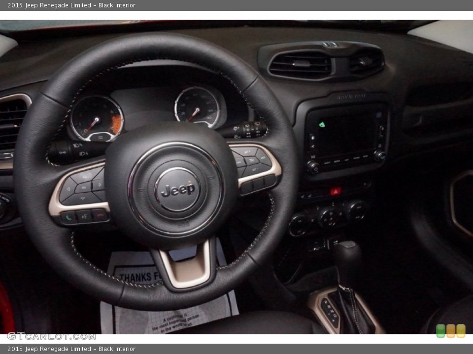 Black Interior Steering Wheel for the 2015 Jeep Renegade Limited #102591695