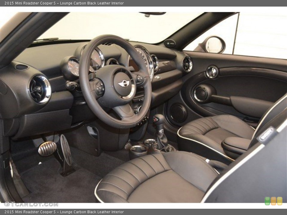 Lounge Carbon Black Leather Interior Photo for the 2015 Mini Roadster Cooper S #102597131