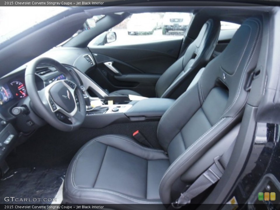 Jet Black Interior Front Seat for the 2015 Chevrolet Corvette Stingray Coupe #102597557