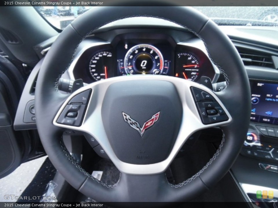 Jet Black Interior Steering Wheel for the 2015 Chevrolet Corvette Stingray Coupe #102597614