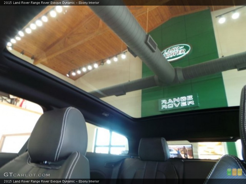 Ebony Interior Sunroof for the 2015 Land Rover Range Rover Evoque Dynamic #102623440