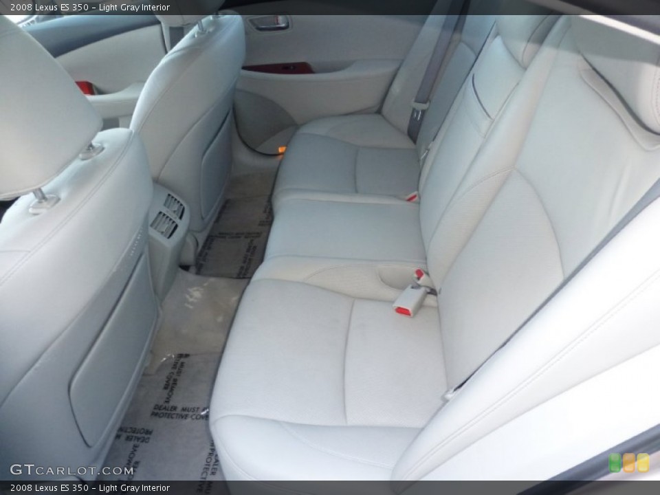 Light Gray Interior Rear Seat for the 2008 Lexus ES 350 #102627028