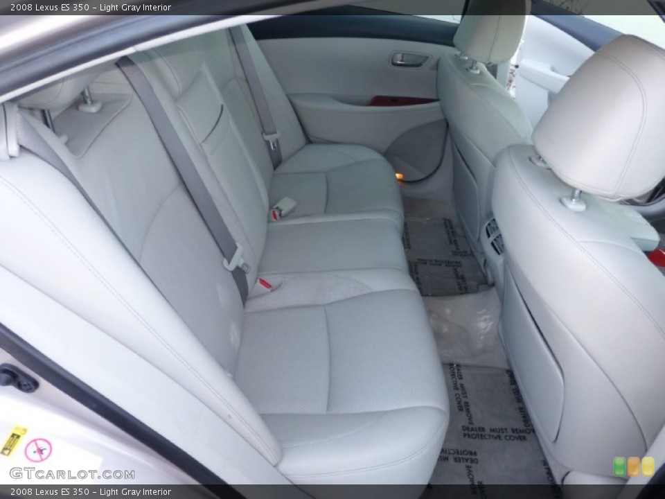 Light Gray Interior Rear Seat for the 2008 Lexus ES 350 #102627082
