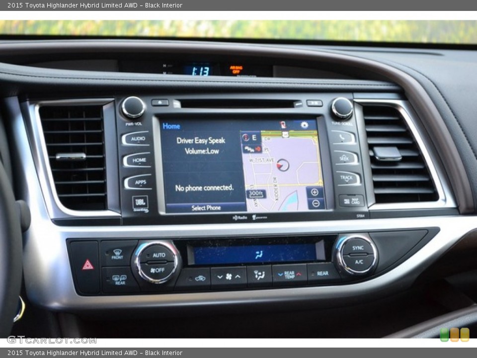 Black Interior Navigation for the 2015 Toyota Highlander Hybrid Limited AWD #102629788