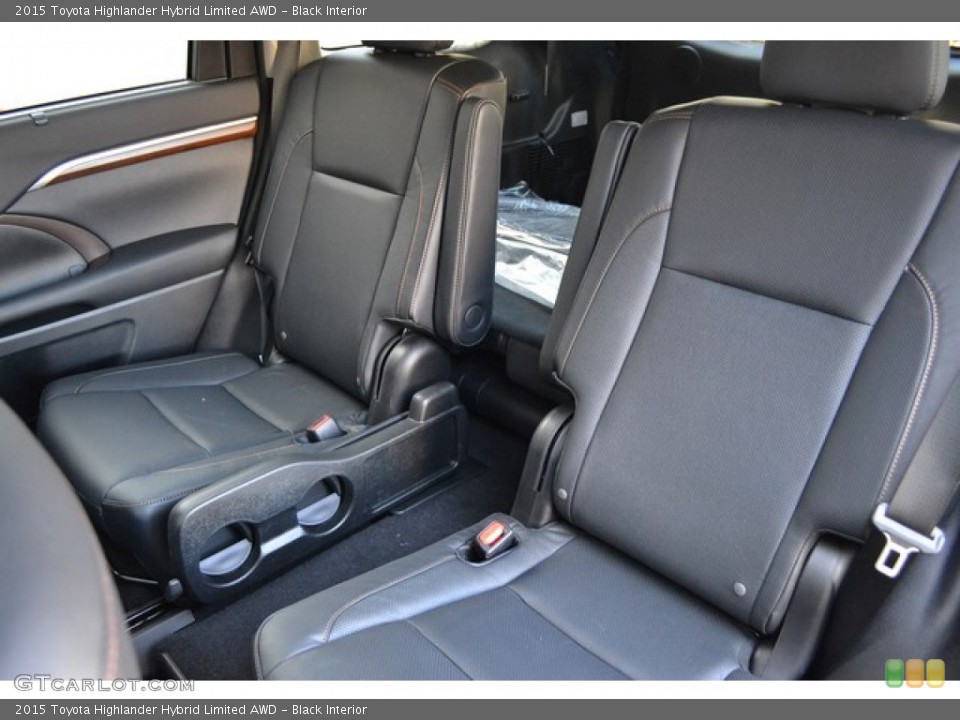 Black Interior Rear Seat for the 2015 Toyota Highlander Hybrid Limited AWD #102629812