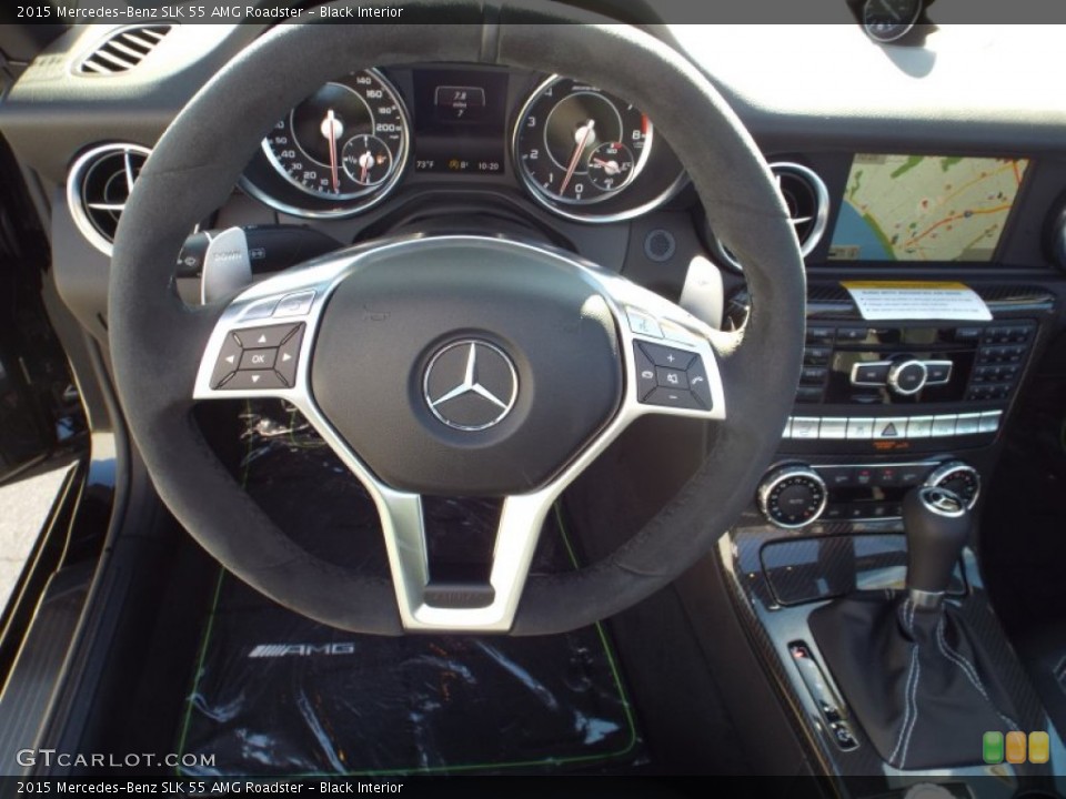 Black Interior Steering Wheel for the 2015 Mercedes-Benz SLK 55 AMG Roadster #102633022