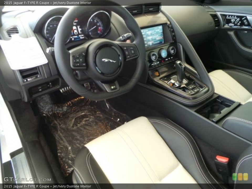 Jet/Ivory Duotone Interior Photo for the 2015 Jaguar F-TYPE R Coupe #102635851