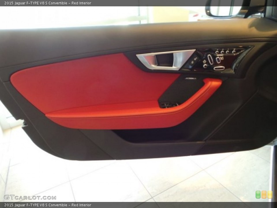 Red Interior Door Panel for the 2015 Jaguar F-TYPE V8 S Convertible #102636052