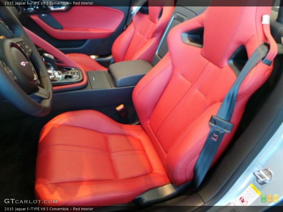 Red Interior Front Seat for the 2015 Jaguar F-TYPE V8 S Convertible #102636071