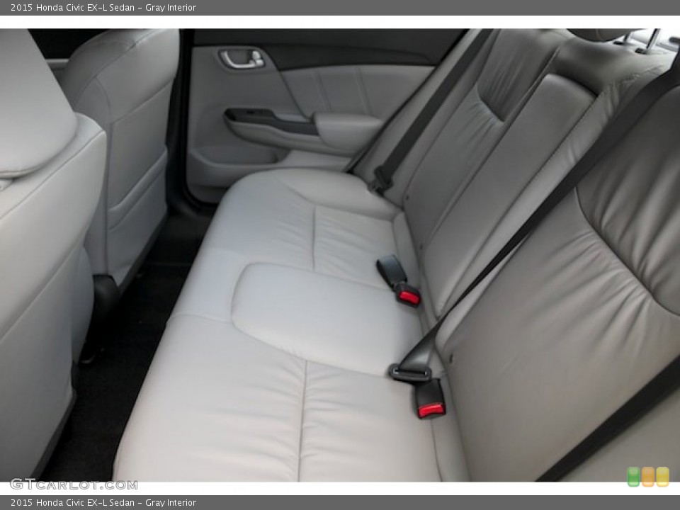 Gray Interior Rear Seat for the 2015 Honda Civic EX-L Sedan #102639380