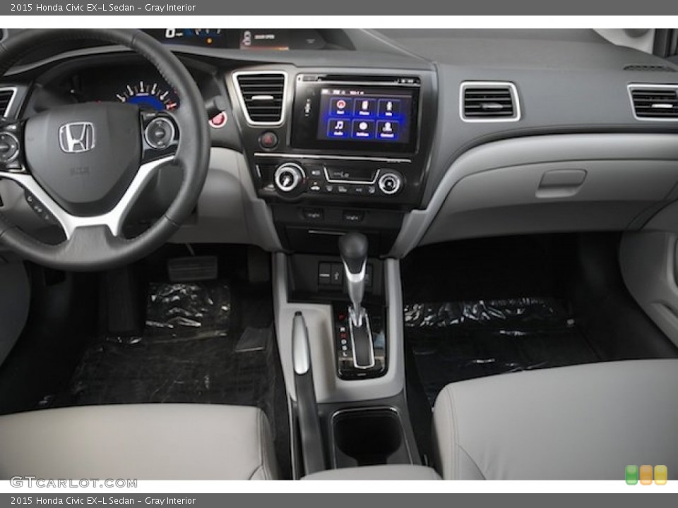 Gray Interior Dashboard for the 2015 Honda Civic EX-L Sedan #102639398