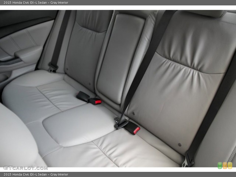 Gray Interior Rear Seat for the 2015 Honda Civic EX-L Sedan #102639455