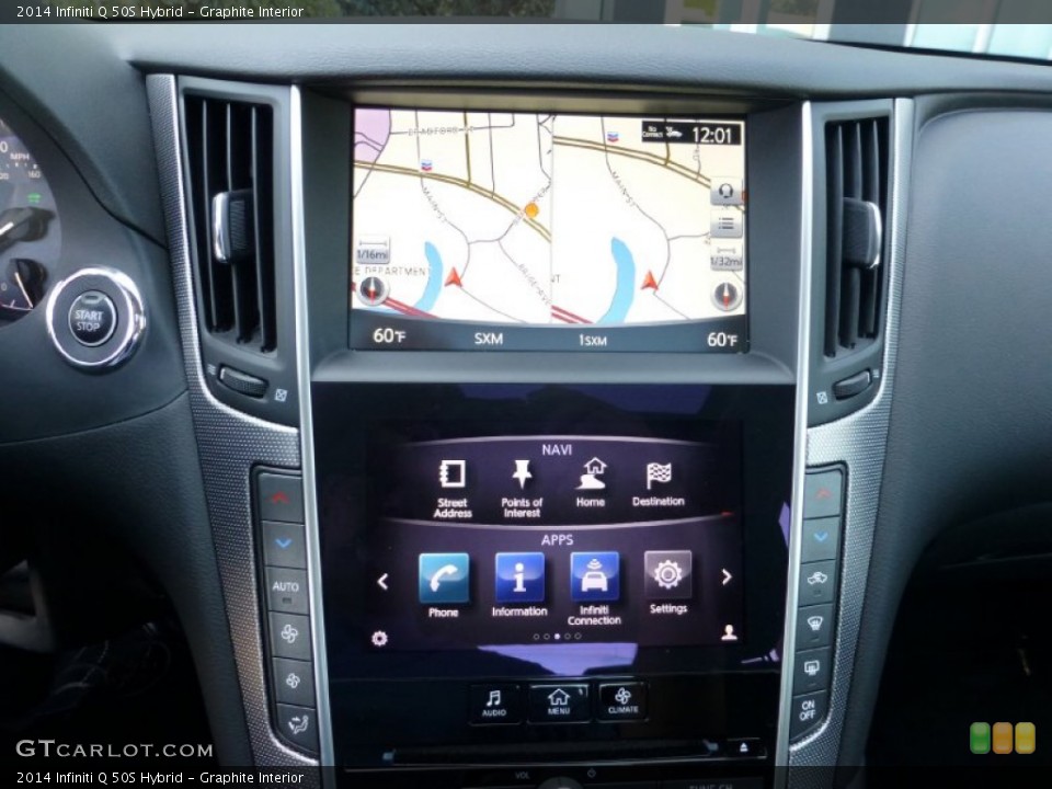Graphite Interior Navigation for the 2014 Infiniti Q 50S Hybrid #102641975