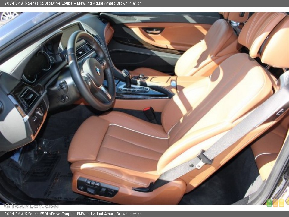 BMW Individual Amaro Brown Interior Front Seat for the 2014 BMW 6 Series 650i xDrive Coupe #102647869