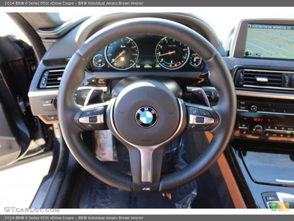 BMW Individual Amaro Brown Interior Steering Wheel for the 2014 BMW 6 Series 650i xDrive Coupe #102648112
