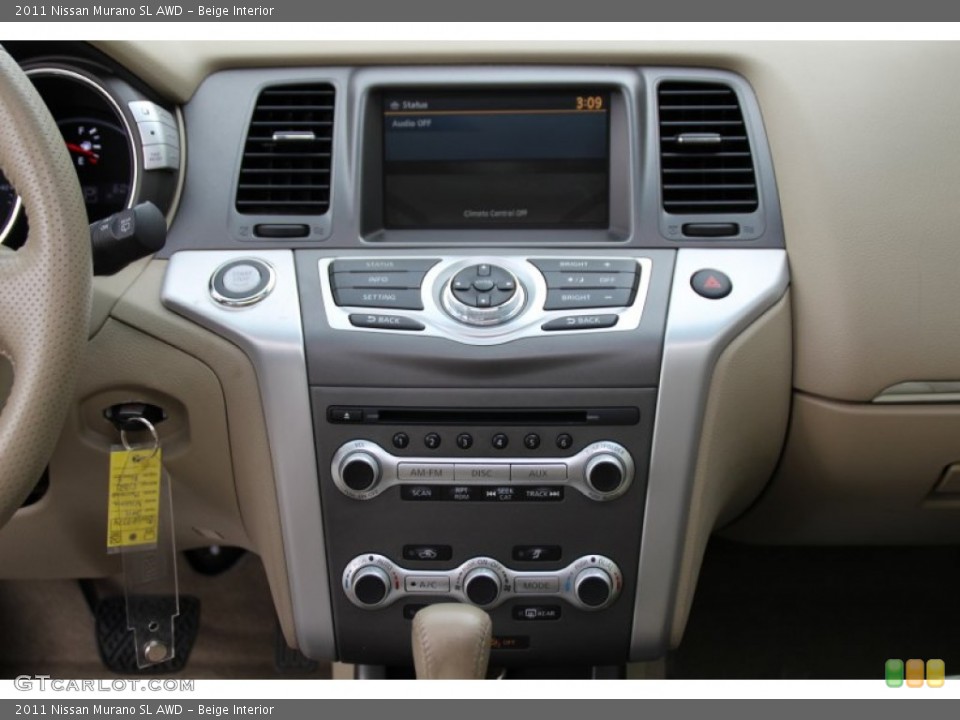 Beige Interior Controls for the 2011 Nissan Murano SL AWD #102650206