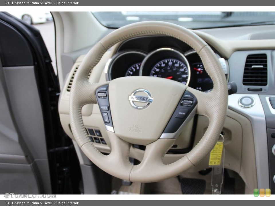 Beige Interior Steering Wheel for the 2011 Nissan Murano SL AWD #102650275