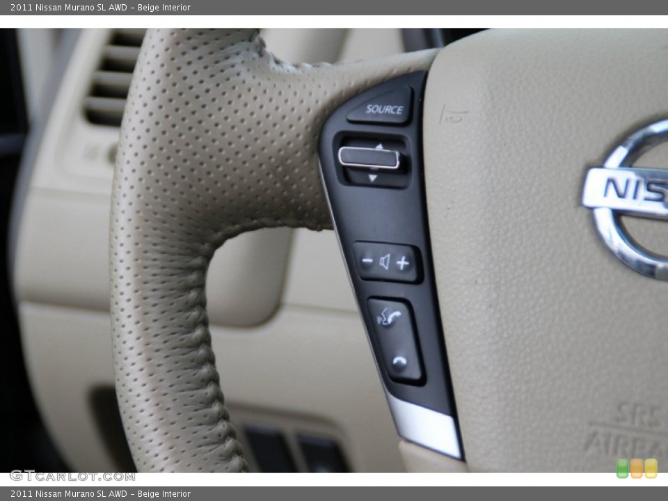 Beige Interior Controls for the 2011 Nissan Murano SL AWD #102650308