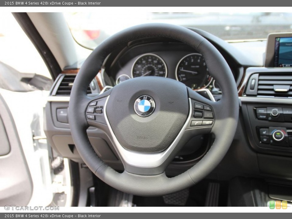 Black Interior Steering Wheel for the 2015 BMW 4 Series 428i xDrive Coupe #102650607