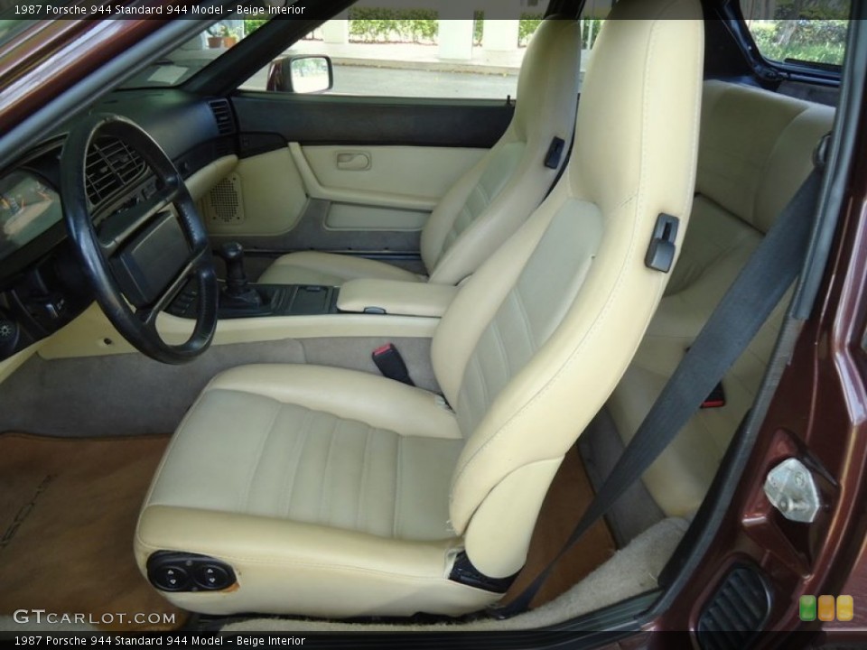 Beige Interior Front Seat for the 1987 Porsche 944  #102659626