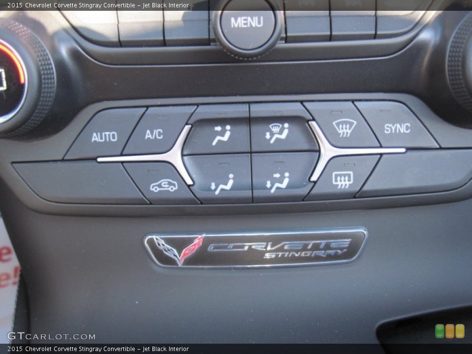 Jet Black Interior Controls for the 2015 Chevrolet Corvette Stingray Convertible #102668905