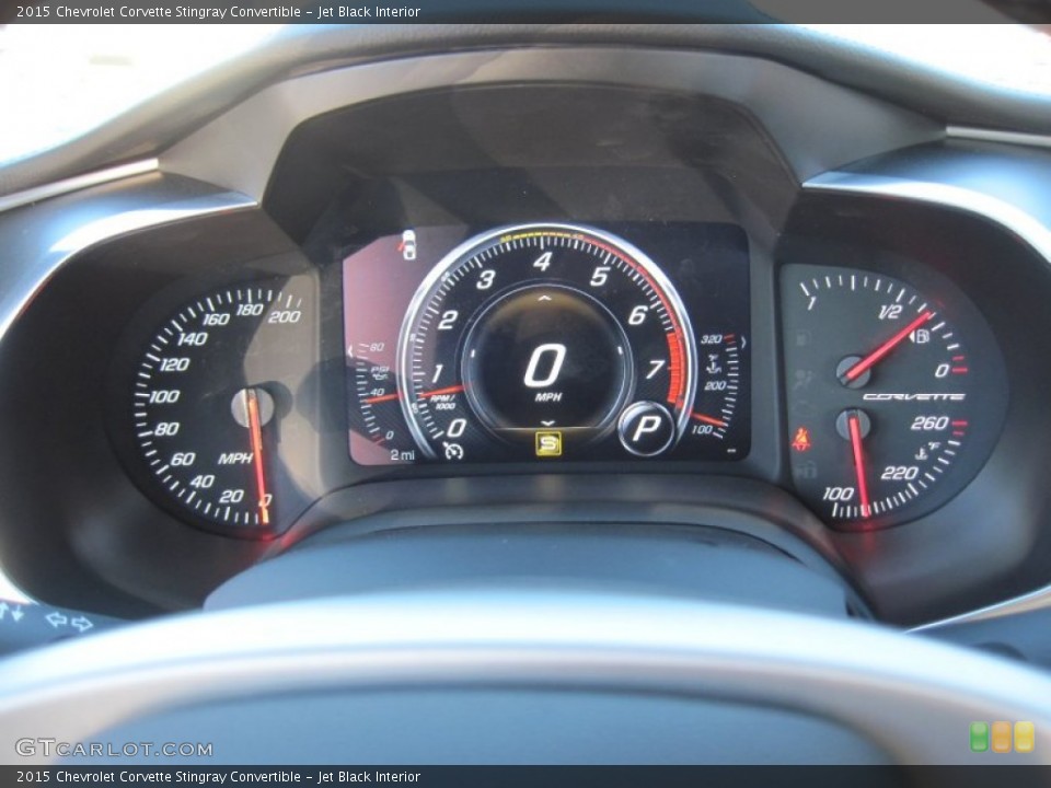 Jet Black Interior Gauges for the 2015 Chevrolet Corvette Stingray Convertible #102668917