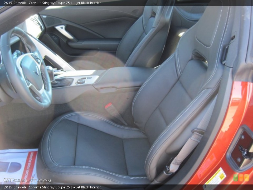 Jet Black Interior Front Seat for the 2015 Chevrolet Corvette Stingray Coupe Z51 #102669019