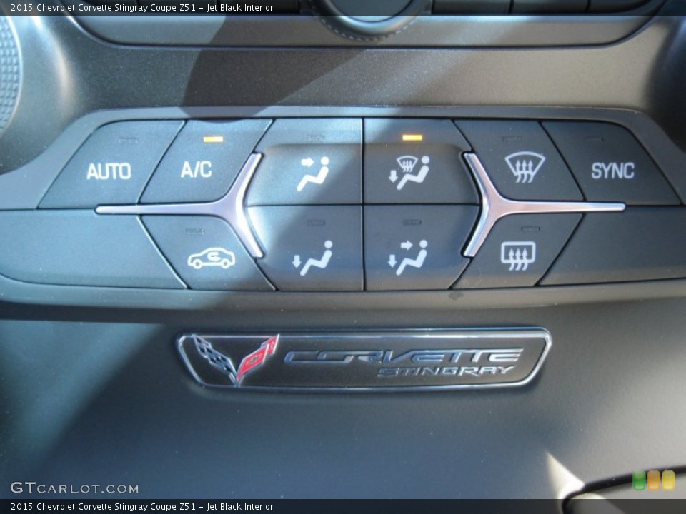 Jet Black Interior Controls for the 2015 Chevrolet Corvette Stingray Coupe Z51 #102669199