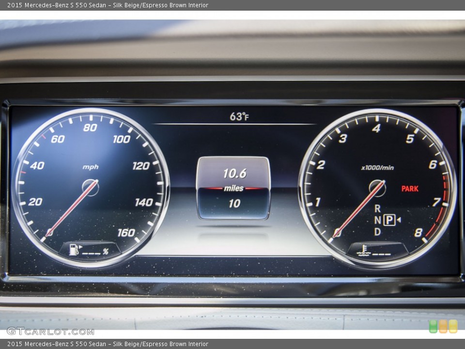 Silk Beige/Espresso Brown Interior Gauges for the 2015 Mercedes-Benz S 550 Sedan #102669220