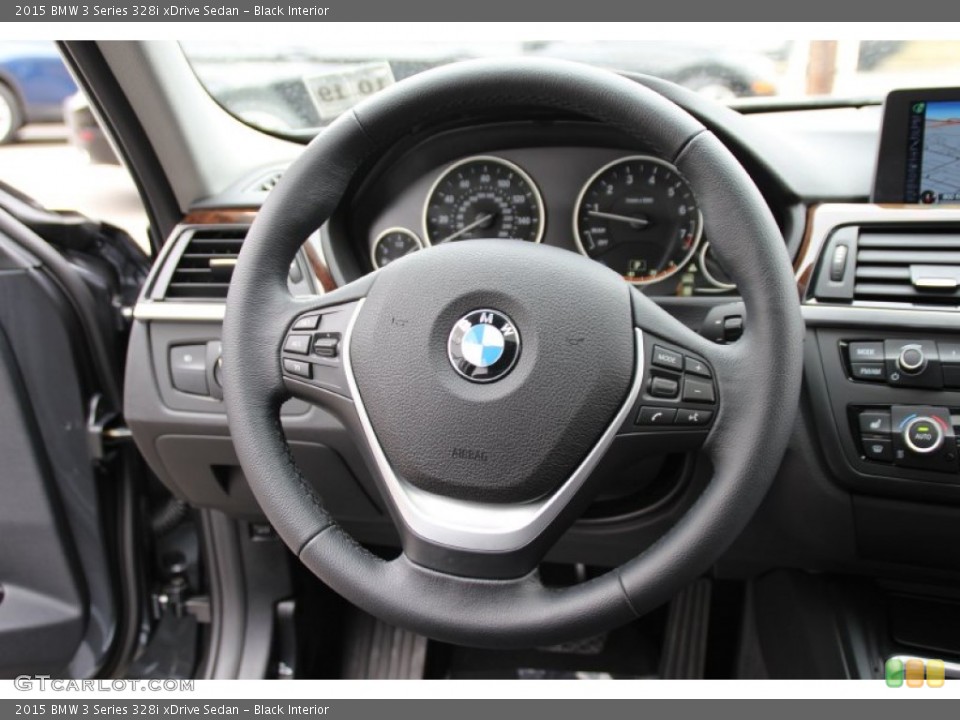 Black Interior Steering Wheel for the 2015 BMW 3 Series 328i xDrive Sedan #102685120