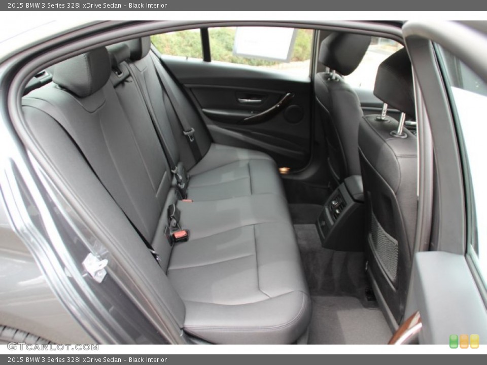 Black Interior Rear Seat for the 2015 BMW 3 Series 328i xDrive Sedan #102685234